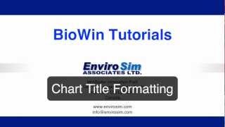 BioWin Chart Title Formatting [upl. by Gallagher]