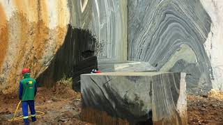 Macarani pegmatite  dimension stone quarry in Bahia Brazil [upl. by Crifasi]