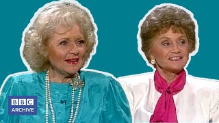 1990 GOLDEN GIRLS Betty White and Estelle Getty  Classic Celebrity Interview  Wogan  BBC Archive [upl. by Wilmer]