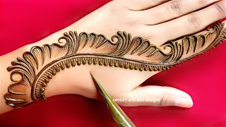 New stylish back hand mehndi design  easy mehndi design  mehndi ka design  mehndi design  mehndi [upl. by Rustice]