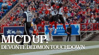 THAT REACH Dedmon amp Masoli Micd Up For REDBLACKS Touchdown In Calgary [upl. by Shiri]