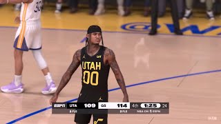 NBA 2K25 Ultra Modded Season  WARRIORS vs JAZZ FULL GAME HIGHLIGHTS [upl. by Nomit998]