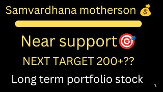 Samvardhana Motherson share latest news 🔥 Motherson share near support 👍 motherson target 200🎯 [upl. by Haerr]