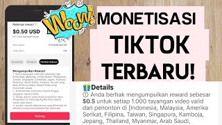 Cara monetisasi tiktok terbaru 2024  cara menghasilkan uang dari tiktok [upl. by Shippee]