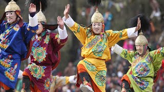 The Warriors Dance  Thimphu Tshechu  Dochula Tshechu  Thimphu Bhutan 🇧🇹  Mask Dance [upl. by Sidell]