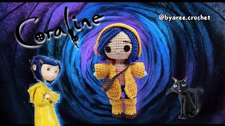 Coraline Amigurumi🧶💛  Tutorial Crochet PASO A PASO ✨ [upl. by Ennayelhsa]