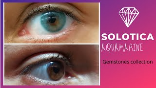 SOLOTICA AQUAMARINE on natural dark eyes  discount code [upl. by Ballinger]