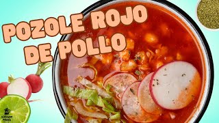 Pozole de pollo rojo fácil [upl. by Yolande27]