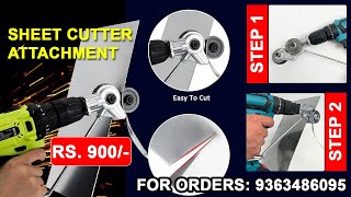 Transform Your Drilling Machine With The Ultimate Sheet Cutter Attachment DIY 9363486095 [upl. by Caye]