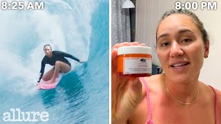 A Pro Surfers Entire Routine from Waking Up to Hitting Waves ft Carissa Moore  Allure [upl. by Bloomer699]