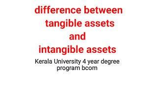 Difference between tangible assets and intangible assets in Malayalam [upl. by Bigod586]