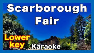 Scarborough Fair【Karaoke・Lower key】Simon amp Garfunkel [upl. by Adnohsat]