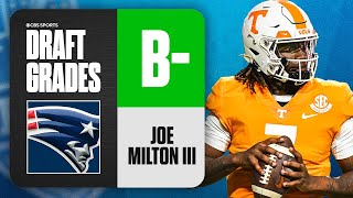 2024 NFL Draft Grades Patriots select Joe Milton III No 193 Overall  CBS Sports [upl. by Adriena691]