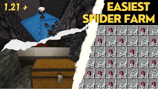 Easiest Spider Spawner XP Farm in Minecraft Bedrock 121 [upl. by Acimaj]