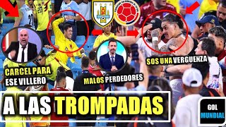 🔥POLÉMICA JUGADORES URUGUAYOS A LAS PIÑAS CON HINCHAS COLOMBIANOS  VERGUENZA [upl. by Bronder]