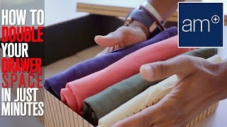 How To Fold Your TShirts To Maximize Drawer Space  Basics Cotton [upl. by Etz768]