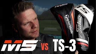 Titleist TS3 Driver vs Taylormade M5 Driver [upl. by Gnilrac721]