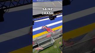 Sainz crashes in qualifying  F1 Singapore [upl. by Einafit720]