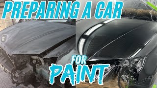 How to get a car ready for spraying  Car paint preparation in detail [upl. by Mylor]