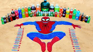 Experiment  How to make Colorful SPIDER MAN from Orbeez amp Big Coca Cola amp Popular Sodas VS Mentos [upl. by Niar845]