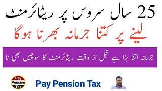 Voluntary Retirement After Completion of 25year Service Under Pension Scheme 2024  Pay Pension Tax [upl. by Erek]