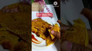 सुबह का नाश्ता 😋 Besan ka chilla recipe recipe​ breakfast​ food​ shortvideo​ [upl. by Joli675]