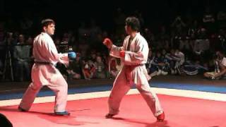 2007 USA NKF US Open male kumite final Aka rafael Aghayev vs Ao unknown [upl. by Corbet]