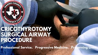 Cricothyrotomy Surgical Airway Procedure for Difficult Airway [upl. by Licec]