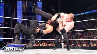 Roman Reigns vs Kane SmackDown April 30 2015 [upl. by Hashum]