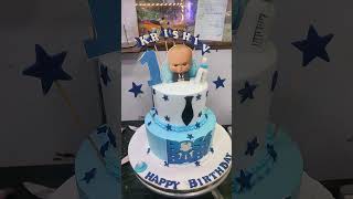 Baby Boy Baby Boss Theme Cake Design music baby boss tranding birthdaycake [upl. by Brown]