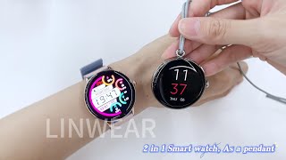 Linwear Fashion LA58 2 in 1 Pocket Smart Watch Watch Digital WearableDevices fashion [upl. by Crissy]