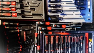 Harbor Freight Quinn Screwdriver Review vs Snap On Gearwrench Tekton Craftsman and Wiha [upl. by Htebzile909]