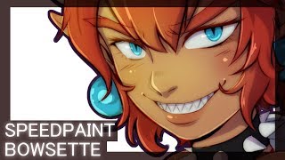 Bowsette  Speedpaint [upl. by Ahsiak]