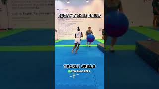 Rugby Tackle Drills rugbyunion rugbyskills tackle drills skills rugby [upl. by Harley]