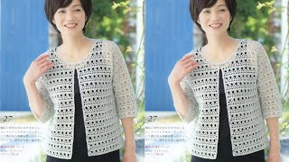 Amazing Crochet new Women Top Sweater Vest Pattern  crochet women winter sweater design [upl. by Lars]