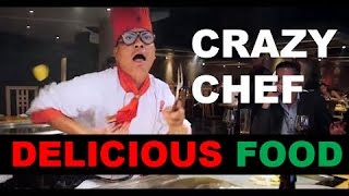 Crazy chef at Benihana in London UK [upl. by Baxter]