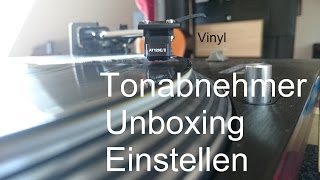 Plattenspieler Headshell Tonabnehmer ausrichten so gehts Unboxing Audio Technica  AT120EII [upl. by Birck985]