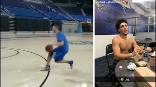 Liangelo Ball SHOWS OFF His New Moves  Liangelo Ball UCLA Workout [upl. by Geis]