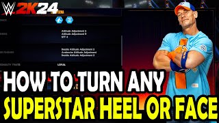 How to Turn Any Superstars Heel or Face in WWE 2k24 [upl. by Cynthy]