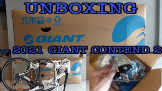 Unboxing 2021 GIANT CONTEND 2 [upl. by Wilkie821]