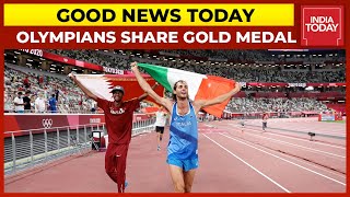 Tokyo 2020 Qatar’s Barshim Italy’s Tamberi Share Tokyo Olympics High Jump Gold [upl. by Braeunig]