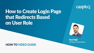 Creating a Login Page That Redirects Based on User Role [upl. by Ylera]