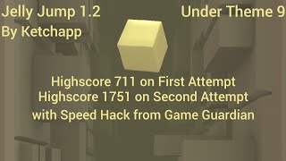 Jelly Jump 12 Under Theme 9 Highscore 711 on 1st Att and 1751 on 2nd Att By Using The Speed Hack [upl. by Pan189]