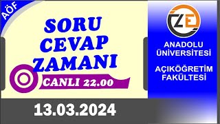 AÖF 13 03 2024 Canlı Dört Yanlış Bir Doğruyu Götürür  Bu Kural Devam Ediyor [upl. by Nodnol]