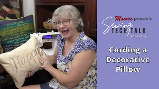 Cording a Decorator Pillow  Sewing Tech Talk with Cathy [upl. by Atilahs]