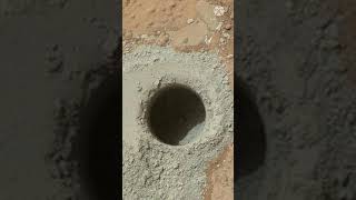 NASAs persévérance rover picture of tarte drilled by curiosity [upl. by Ynaffyt956]