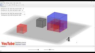 Geogebra  Coefficient de lagrandissementréduction et calcul de volume [upl. by Aydne881]