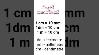 measurement in length  cm  dm  mm  m 🤔 [upl. by Procto342]