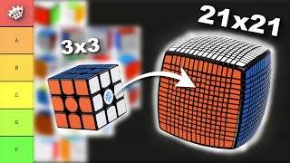 1x1 to 21x21 Rubiks Cube TIER LIST  All NxN Cubes [upl. by Edy169]