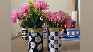 Amazing DIY 💐🪴  Lets Convert Dynaplast Cans 🥫into Planters  Desk Organizer 🎁 diy creativity [upl. by Ttevy]